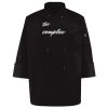 Ten Pearl Button Black Chef Coat Thumbnail