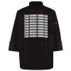 Ten Pearl Button Black Chef Coat Thumbnail