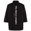 Ten Pearl Button Black Chef Coat Thumbnail