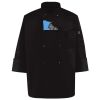 Ten Pearl Button Black Chef Coat Thumbnail